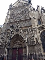 Notre-Dame de Paris, Nordquerhaus: Rayonnant-Rosen­fenster nach 1250