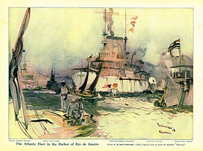 The Atlantic Fleet in the Harbor of Rio de Janeiro, as part of the Great White Fleet expedition (1907)