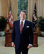 Second-term official portrait of Ronald Reagan, June 1985