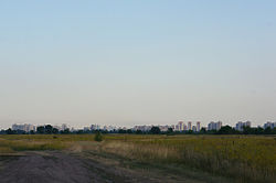 Desniansky District as seen from the northern outskirts of Kyiv