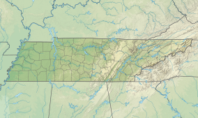 Map showing the location of Chickamauga and Chattanooga National Military Park