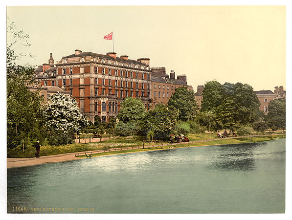 A photochrom print of Shelbourne Hotel, c. 1900
