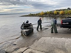 Batiscan, Slipway, commercial fisherman, St. Lawrence River
