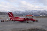Air Greenland Dash 8-200 prepared to board passengers