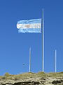 Flag of Argentina in Puerto Madryn.