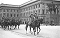 German horse artillery parading before the Palace, autumn 1939