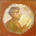 Image 9Roman portraiture fresco of a young man with a papyrus scroll, from Herculaneum, 1st century AD (from Culture of ancient Rome)