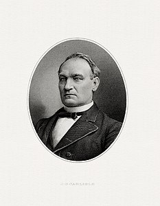 John G. Carlisle, by the Bureau of Engraving and Printing (restored by Godot13)