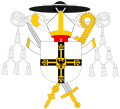 Einköpfiger Reichsadler auf dem Herzschild des Wappens des Hochmeisters des Deutschen Ordens