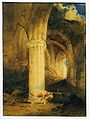 Ruins of Rievaulx Abbey, 1803, by John Sell Cotman