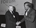Image 25Frederik W. de Klerk and Nelson Mandela, two of the driving forces in ending apartheid (from History of South Africa)