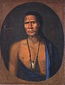 Image 1Lenape chief Lappawinsoe, depicted in a 1735 painting by Gustavus Hesselius (from History of Pennsylvania)