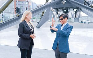 President Bongbong Marcos with SpaceX President and Chief Operating Officer Gwynne Shotwell