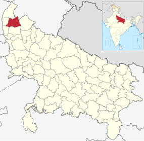 Positionskarte des Distrikts Muzaffarnagar