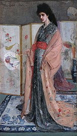 The Princess from the Land of Porcelain by James Abbott McNeill Whistler. Oil on canvas, 1863 - 1865