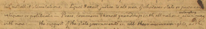 Manuscript portion of Jefferson's inaugural address