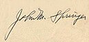 John McKendree Springer's signature