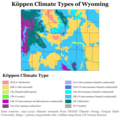Image 1Köppen climate types of Wyoming, using 1991-2020 climate normals (from Wyoming)