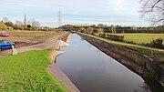 Pound 27 of the Lichfield Canal was completed in November 2016 but will not be fully in water until flood control structures have been agreed with the Environment Agency.