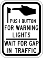 R10-25 Push button to turn on warning lights