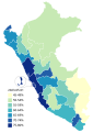 Administered vaccine by departments.