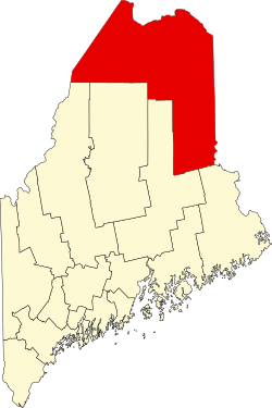 Karte von Aroostook County innerhalb von Maine