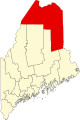 State map highlighting Aroostook County