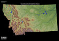 A relief map of Montana by the USGS.