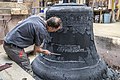 The Marshall Bell being cast for the Netherlands Carillon in April 2020