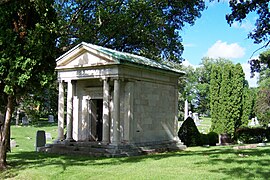 J. Schricker mausoleum at Oakdale Memorial Gardens