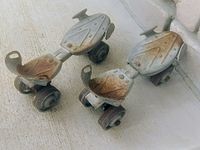 Roller skates of a design common in the 1960s