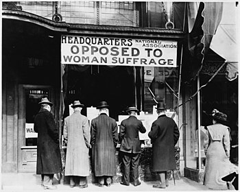 Headquarters of the National Association Opposed to Woman Suffrage in New York City.