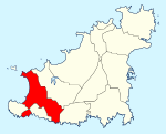 Location of Saint Pierre Du Bois in Guernsey