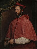 Portrait of Cardinal Alessandro Farnese by Titian, c. 1545–1546