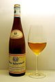 Amber colour in an old German riesling opened after 32 years in the bottle