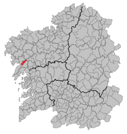Situation of Noia within Galicia