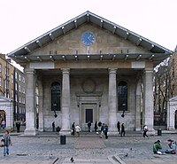 St Paul's, Covent Garden, London, 1630s, largely follows Vitruvius's directions for a "Tuscan temple", but lacks external decoration and colour.