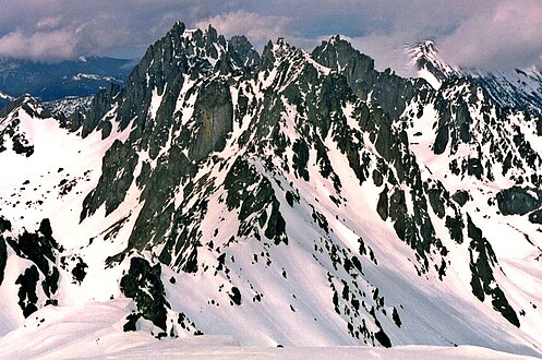 The Needles from Mount Deception. Martin Peak front and center