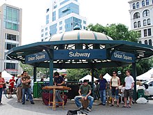 Entrance of the 14th Street–Union Square station in New York City