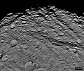 Densely cratered terrain near terminator (6 August 2011)