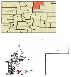 Location of the City of Fort Lupton in Weld County, Colorado.
