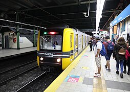 Passengers on the Buenos Aires Underground