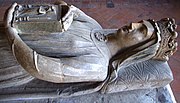 Effigy of Berengaria of Navarre (d. 1230), Queen of England as the wife of Richard the Lionheart. L'Épau Abbey, Le Mans, France