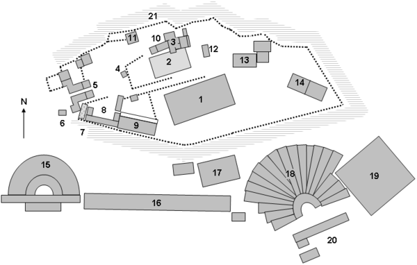Site plan of the Acropolis at Athens