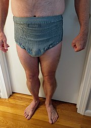 Male in disposible diaper