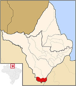 Location of Vitória do Jari in the State of Amapá