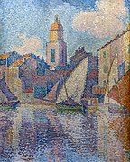 Le clocher de Saint-Tropez by Paul Signac (1896)