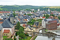 The town seen from Rochlitz Castle