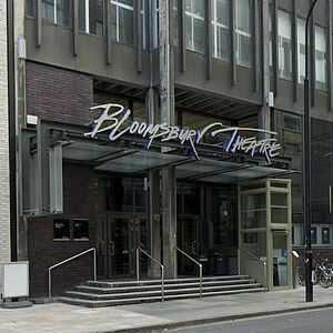 Bloomsbury Theatre facade with the current logo