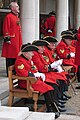Chelsea Pensioners wearing their tricorne hats